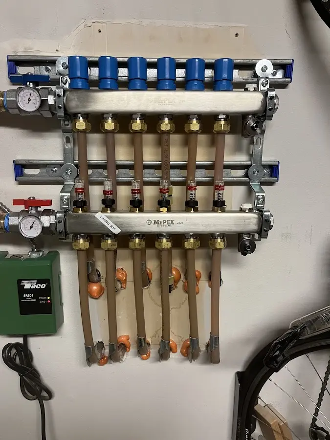 Plumber performing Gas Leak Detection at a residential property in Bethel Acres